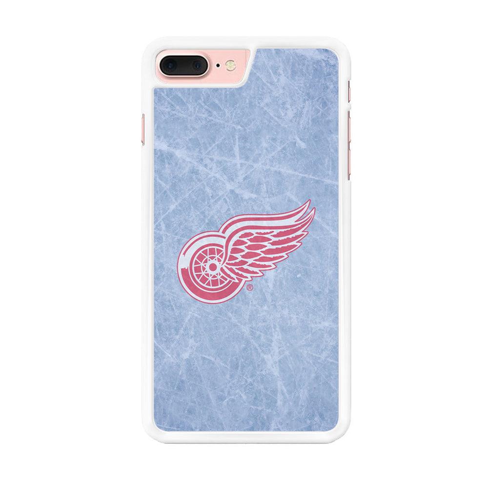 Hockey Detroit Red Wings NHL 001 iPhone 7 Plus Case-Rubber / White (2D Case)-Xtracase