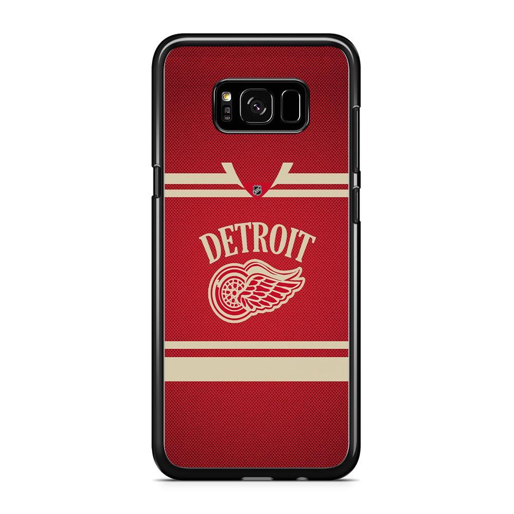 Hockey Detroit Red Wings NHL 002 Samsung Galaxy S8 Plus Case-Rubber / Black (2D Case)-Xtracase