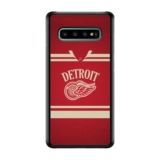 Hockey Detroit Red Wings NHL 002 Samsung Galaxy S10 Case-Plastic / Full Wrap (3D Case)-Xtracase