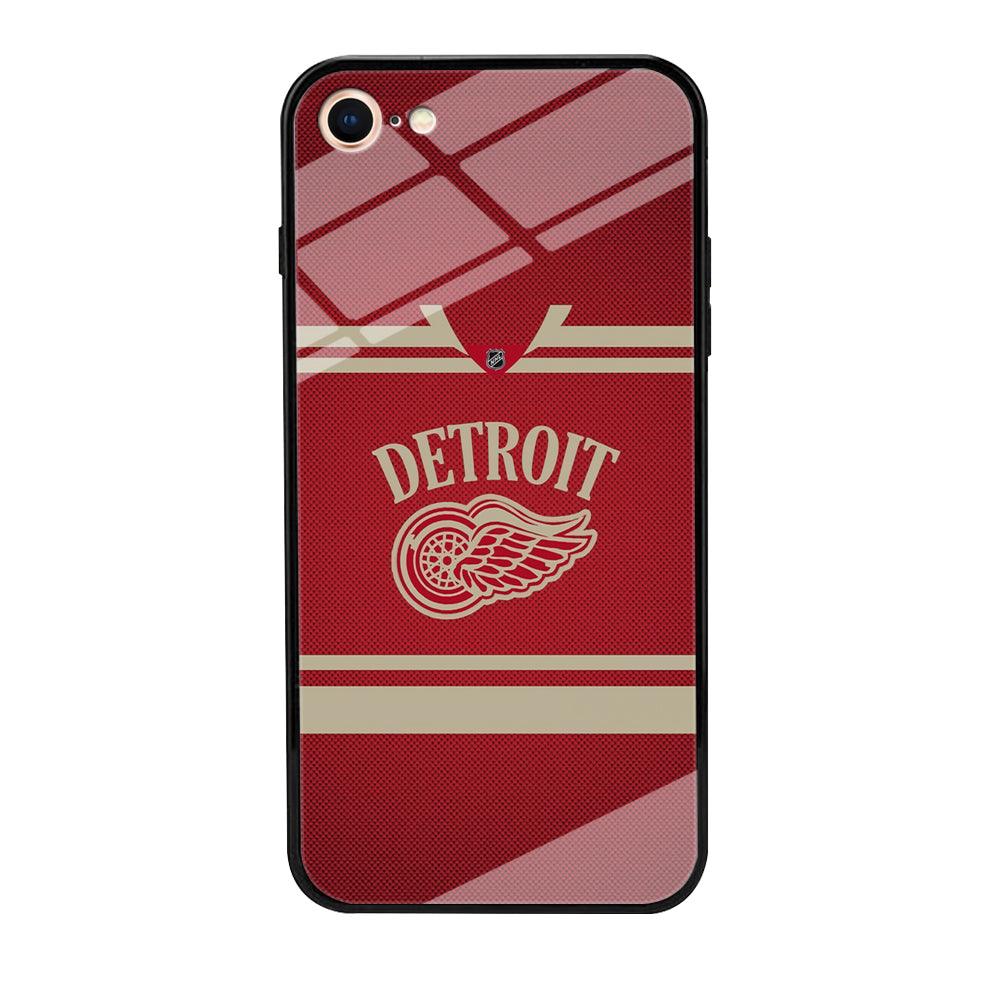Hockey Detroit Red Wings NHL 002 iPhone 7 Case-Tempered Glass Case-Xtracase