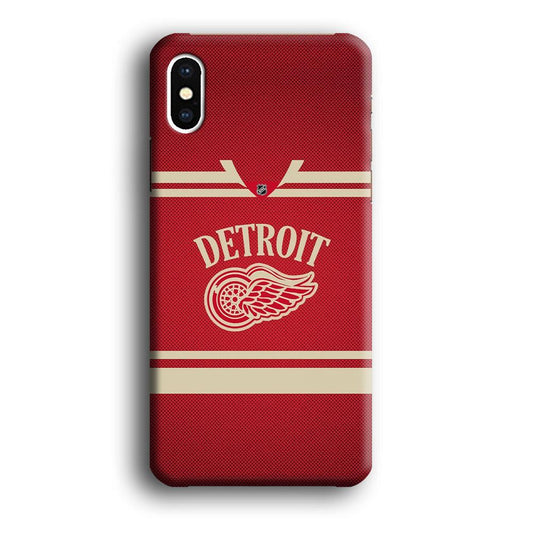 Hockey Detroit Red Wings NHL 002 iPhone Xs Case-Plastic / Full Wrap (3D Case)-Xtracase