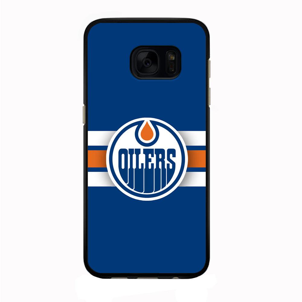 Hockey Edmonton Oilers NHL 001 Samsung Galaxy S7 Edge Case-Rubber / Black (2D Case)-Xtracase