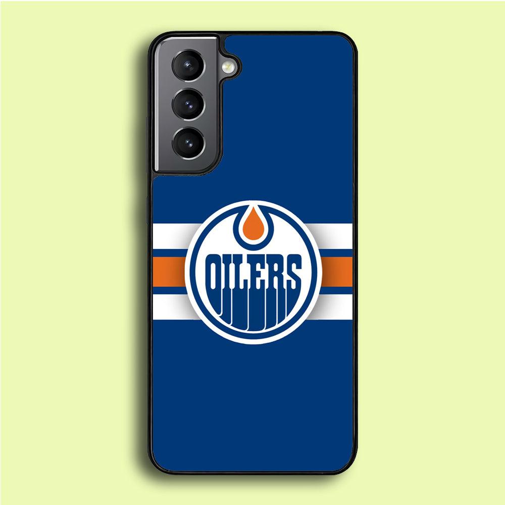 Hockey Edmonton Oilers NHL 001 Samsung Galaxy S21 Plus Case-Rubber / Black (2D Case)-Xtracase