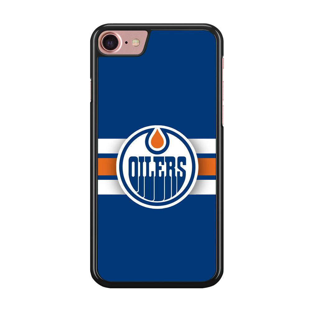 Hockey Edmonton Oilers NHL 001 iPhone 7 Case-Rubber / Black (2D Case)-Xtracase