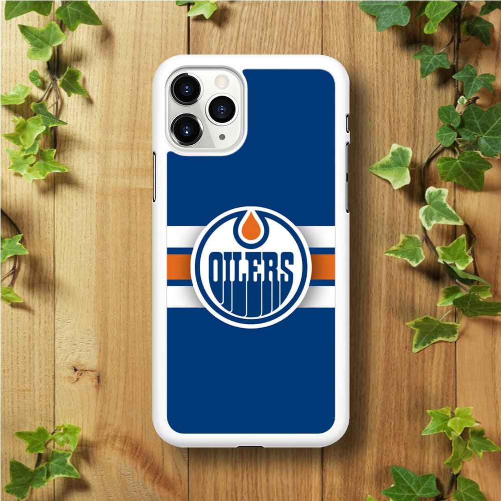 Hockey Edmonton Oilers NHL 001 iPhone 11 Pro Case-Rubber / White (2D Case)-Xtracase
