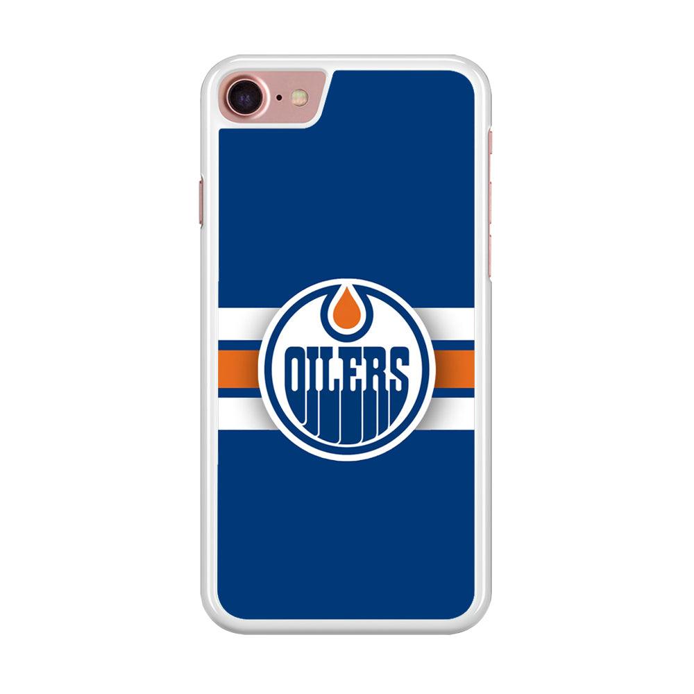 Hockey Edmonton Oilers NHL 001 iPhone 7 Case-Rubber / White (2D Case)-Xtracase