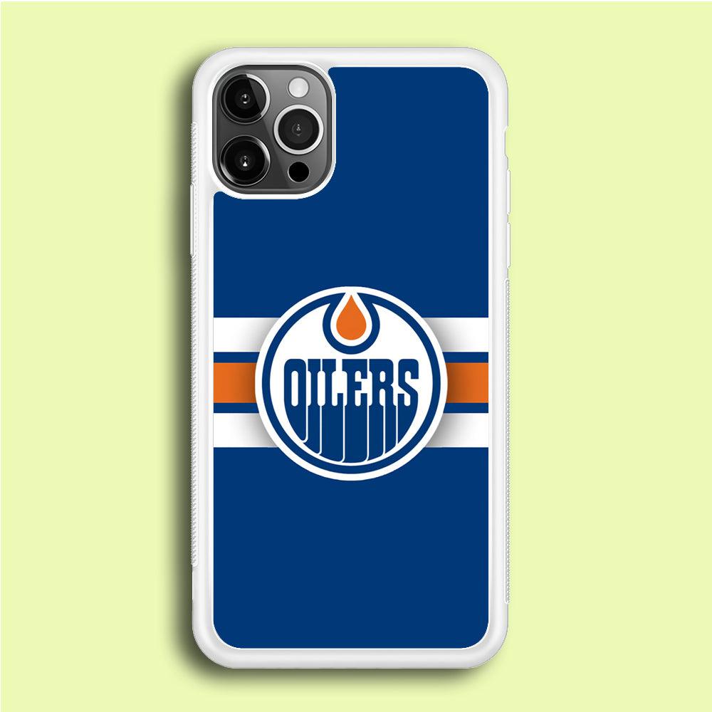 Hockey Edmonton Oilers NHL 001 iPhone 12 Pro Case-Rubber / White (2D Case)-Xtracase
