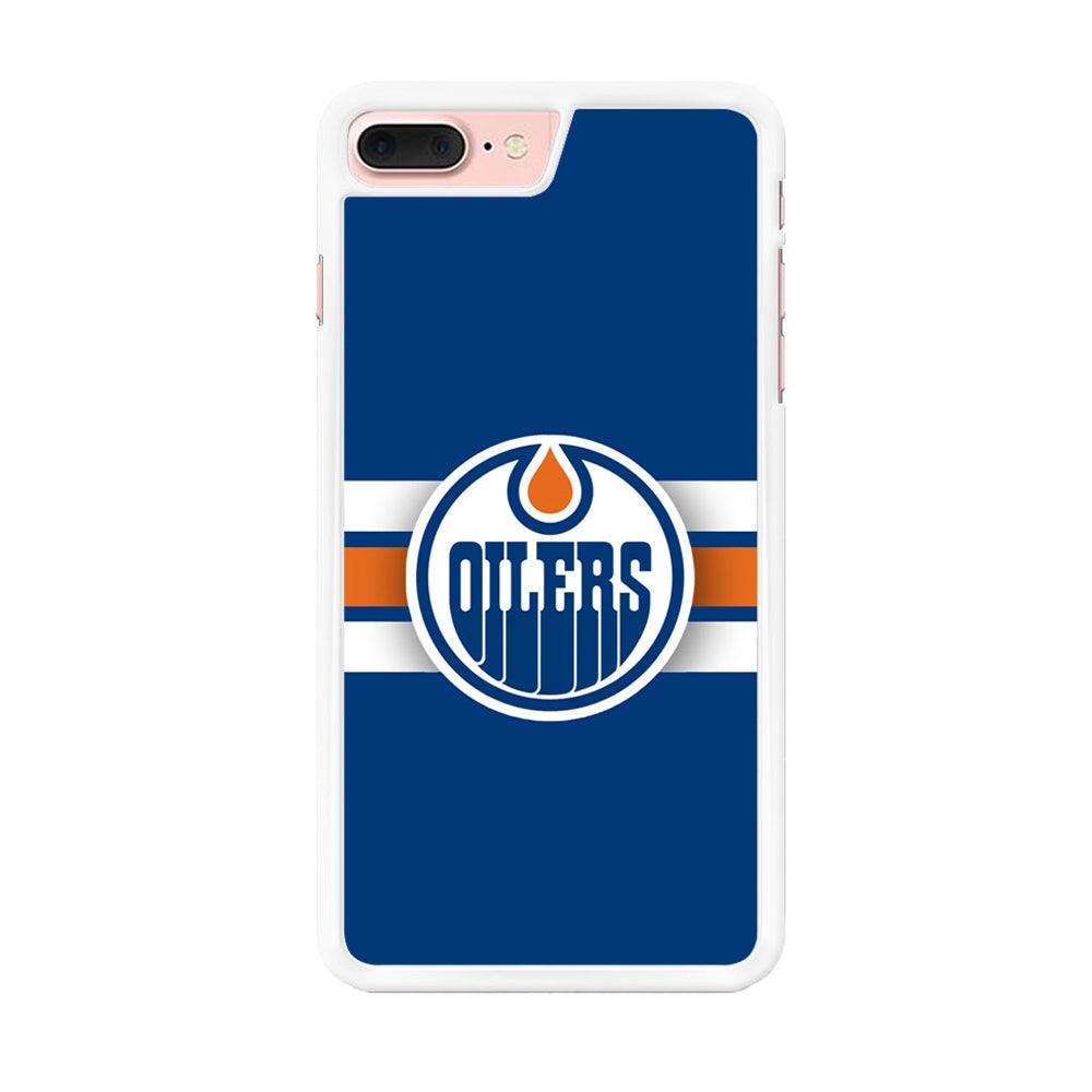 Hockey Edmonton Oilers NHL 001 iPhone 8 Plus Case-Rubber / White (2D Case)-Xtracase