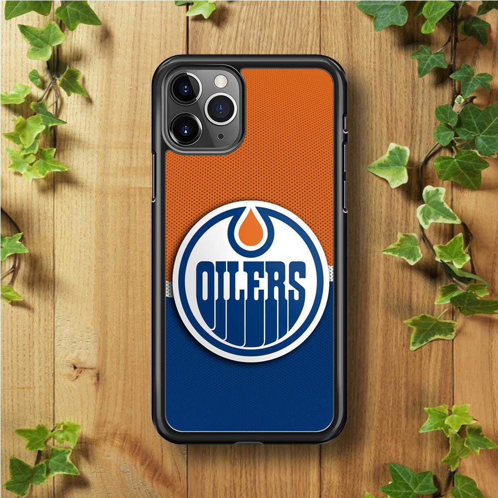 Hockey Edmonton Oilers NHL 002 iPhone 11 Pro Case-Rubber / Black (2D Case)-Xtracase