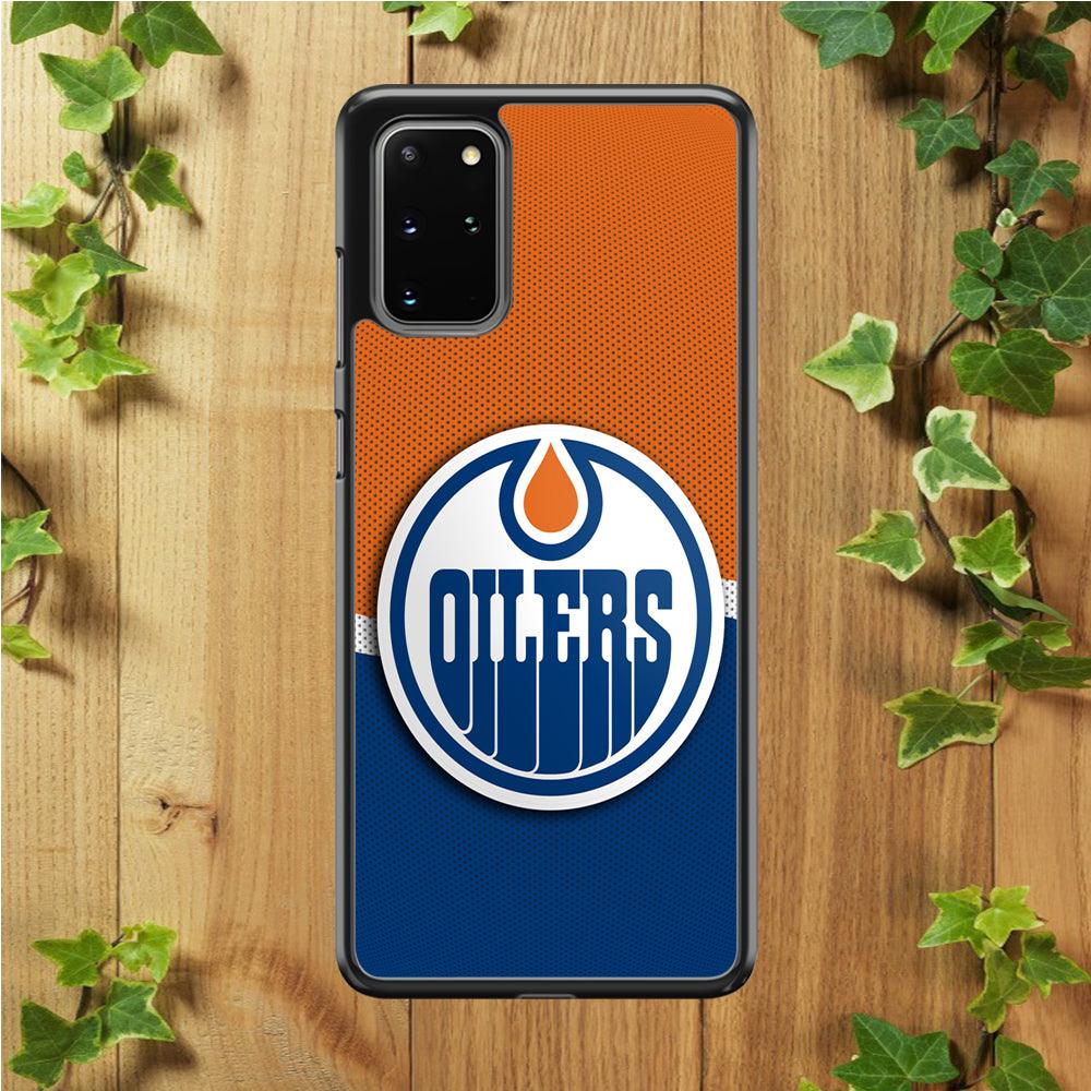 Hockey Edmonton Oilers NHL 002 Samsung Galaxy S20 Plus Case-Rubber / Black (2D Case)-Xtracase