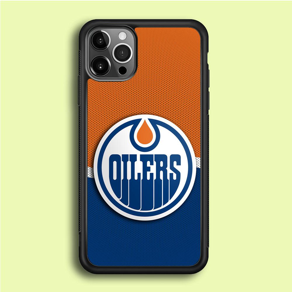 Hockey Edmonton Oilers NHL 002 iPhone 12 Pro Case-Rubber / Black (2D Case)-Xtracase
