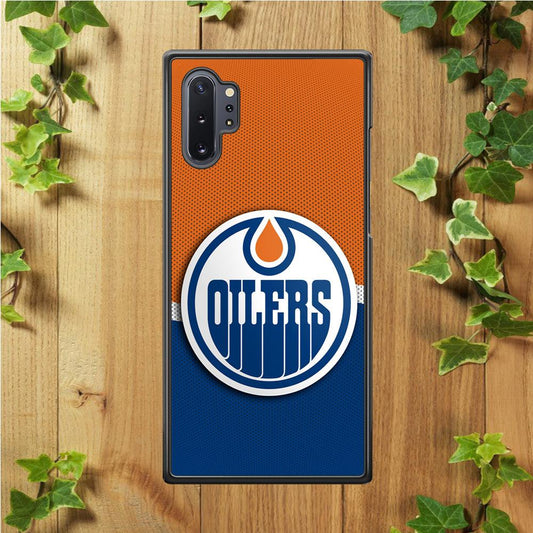 Hockey Edmonton Oilers NHL 002 Samsung Galaxy Note 10 Plus Case-Rubber / Black (2D Case)-Xtracase