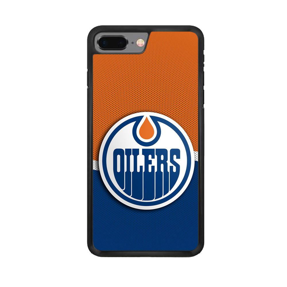 Hockey Edmonton Oilers NHL 002 iPhone 8 Plus Case-Rubber / Black (2D Case)-Xtracase