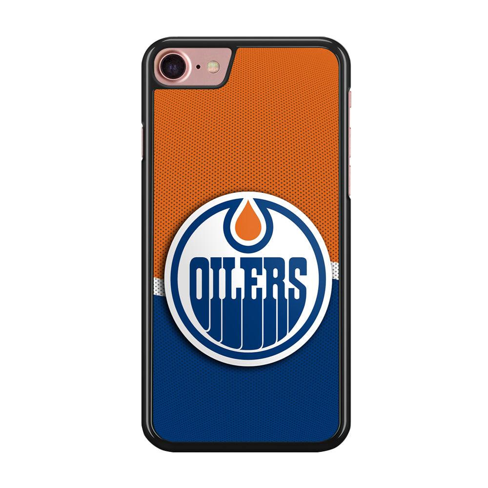 Hockey Edmonton Oilers NHL 002 iPhone 8 Case-Rubber / Black (2D Case)-Xtracase