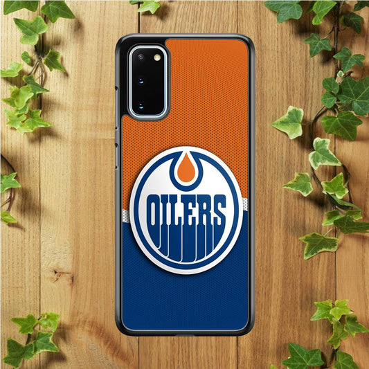Hockey Edmonton Oilers NHL 002 Samsung Galaxy S20 Case-Rubber / Black (2D Case)-Xtracase