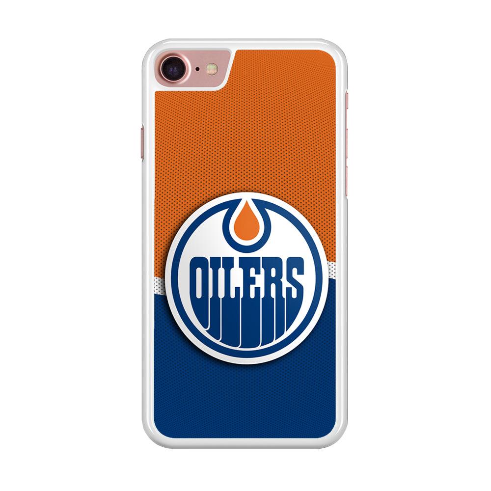 Hockey Edmonton Oilers NHL 002 iPhone SE 2020 Case-Rubber / White (2D Case)-Xtracase