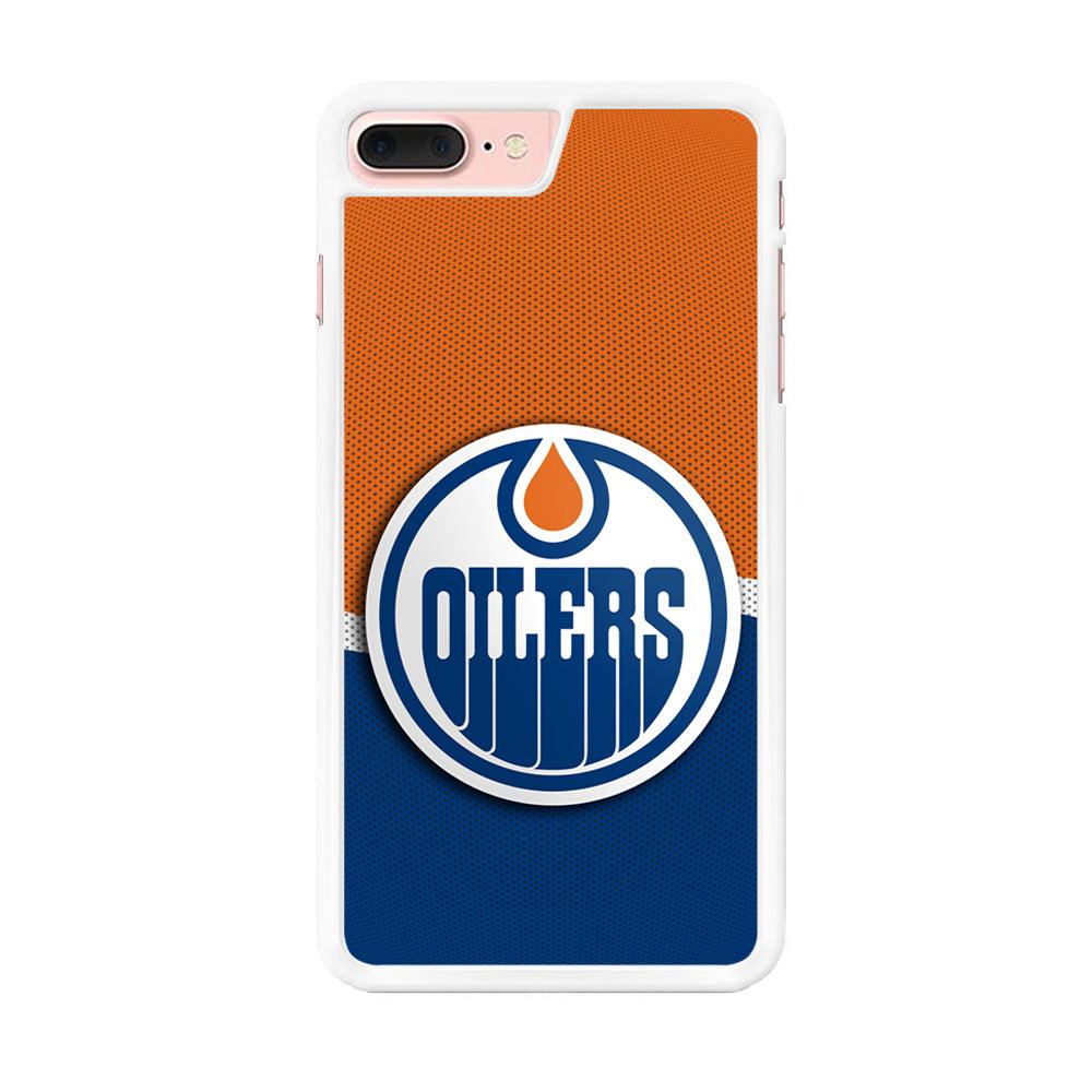Hockey Edmonton Oilers NHL 002 iPhone 8 Plus Case-Rubber / White (2D Case)-Xtracase