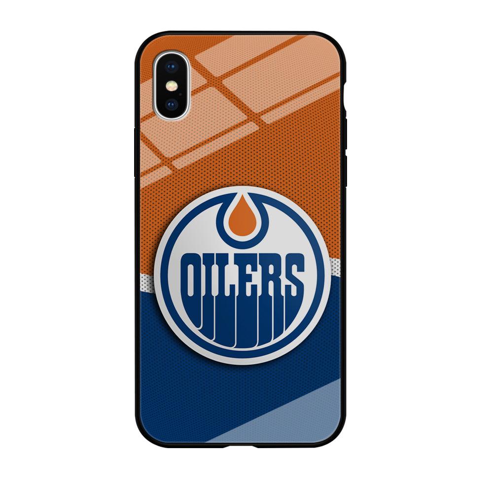 Hockey Edmonton Oilers NHL 002 iPhone Xs Case-Tempered Glass Case-Xtracase