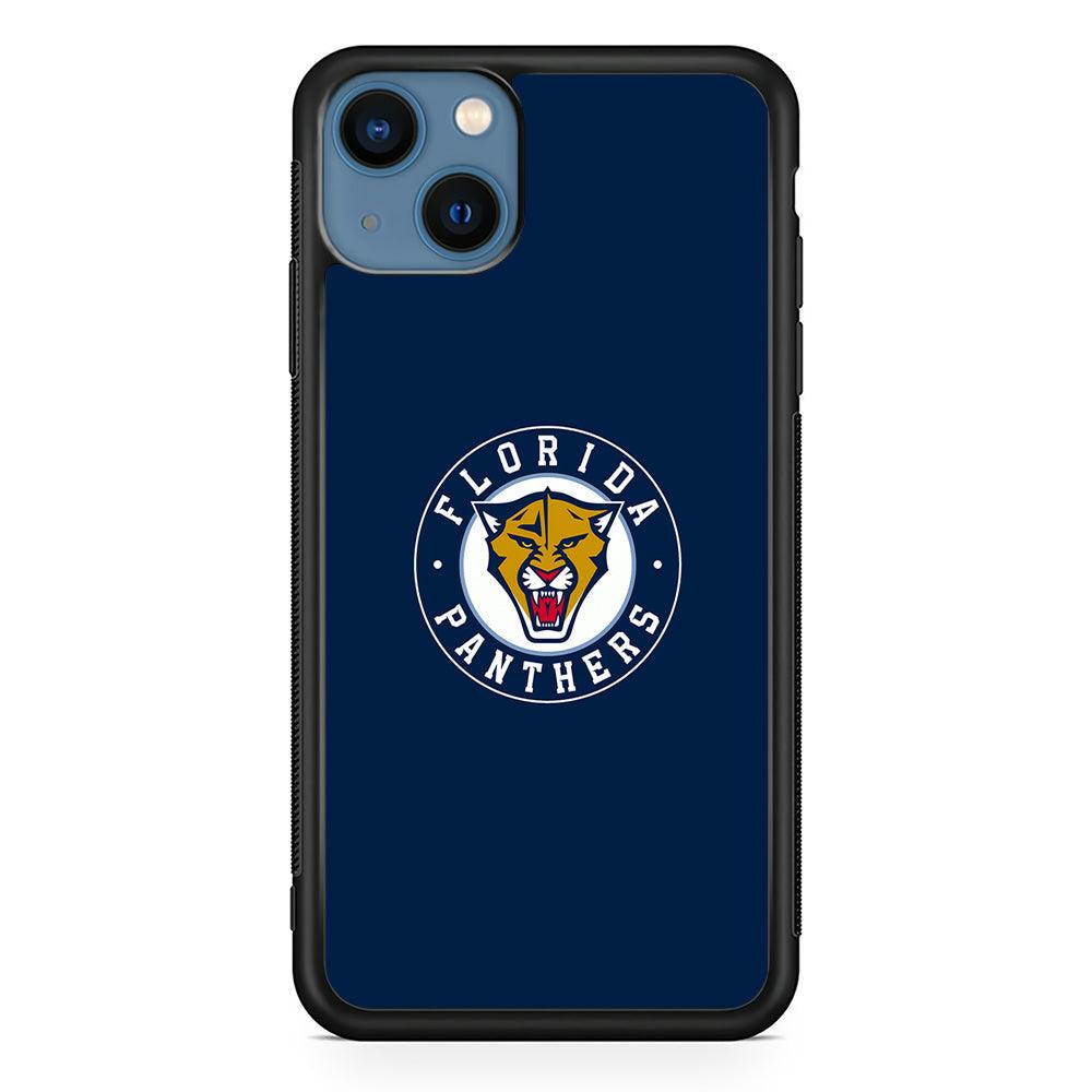 Hockey Florida Panthers NHL 001 iPhone 13 Mini Case-Rubber / Black (2D Case)-Xtracase