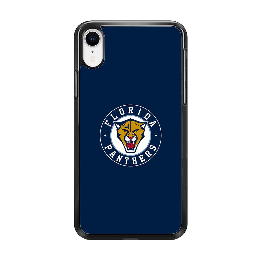 Hockey Florida Panthers NHL 001 iPhone XR Case-Rubber / Black (2D Case)-Xtracase