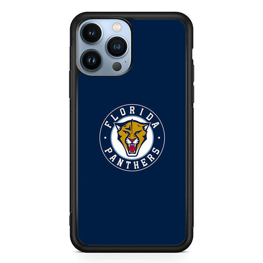 Hockey Florida Panthers NHL 001 iPhone 13 Pro Max Case-Rubber / Black (2D Case)-Xtracase
