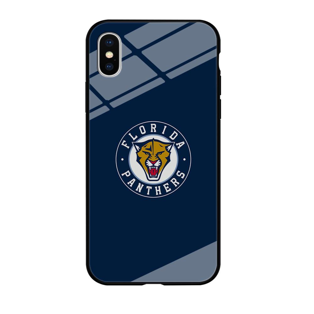 Hockey Florida Panthers NHL 001 iPhone Xs Case-Tempered Glass Case-Xtracase