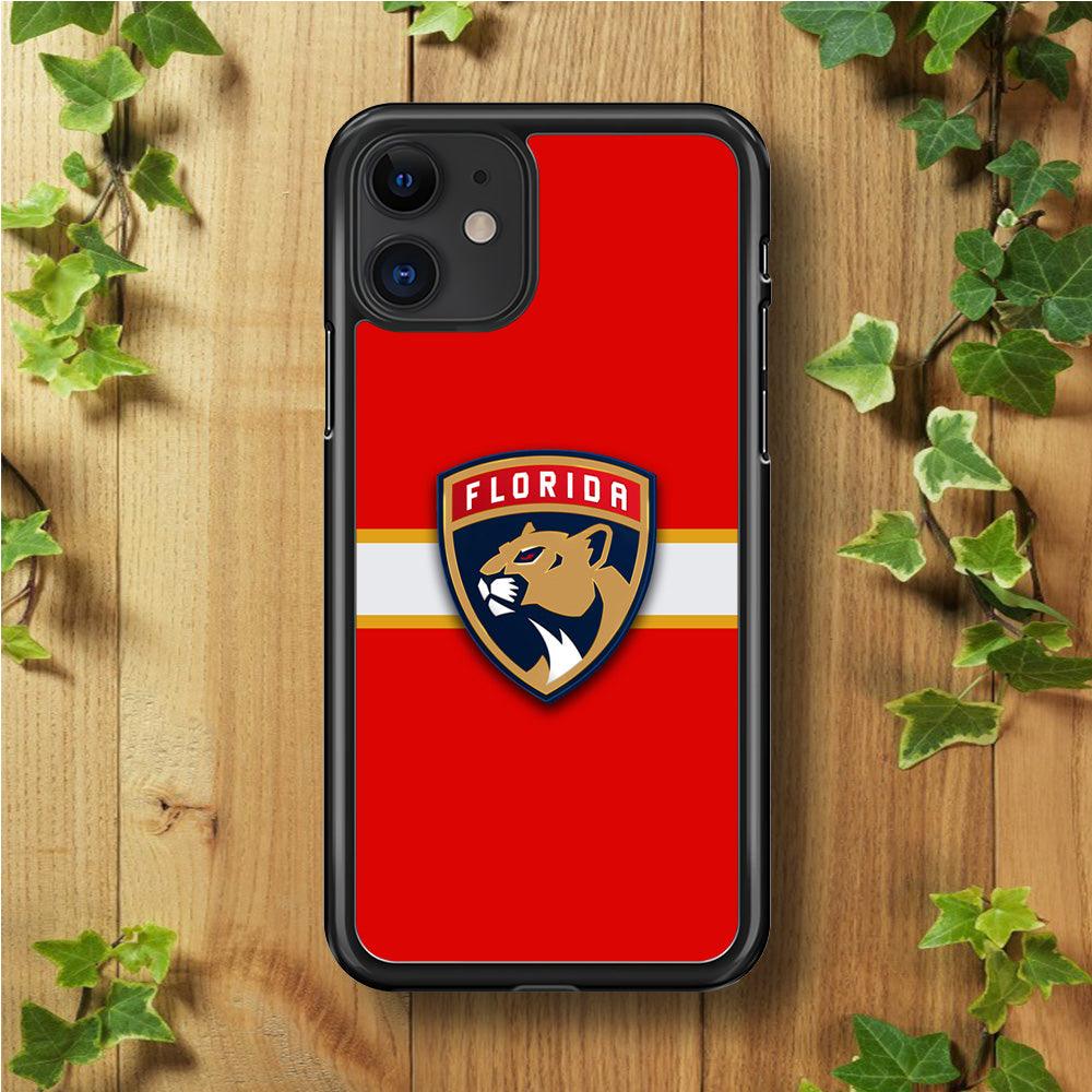 Hockey Florida Panthers NHL 002 iPhone 11 Case-Rubber / Black (2D Case)-Xtracase