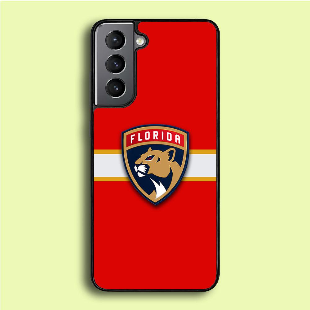 Hockey Florida Panthers NHL 002 Samsung Galaxy S21 Plus Case-Rubber / White (2D Case)-Xtracase