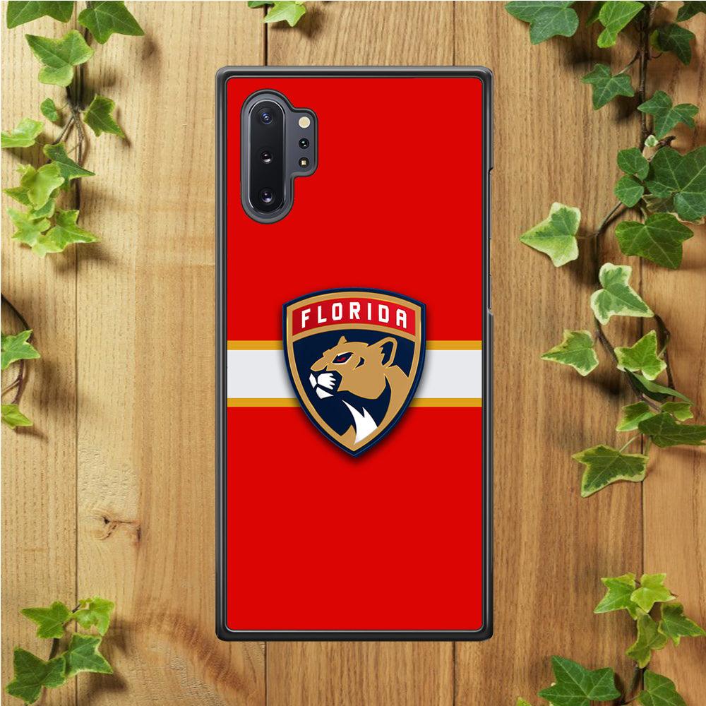Hockey Florida Panthers NHL 002 Samsung Galaxy Note 10 Plus Case-Rubber / Black (2D Case)-Xtracase