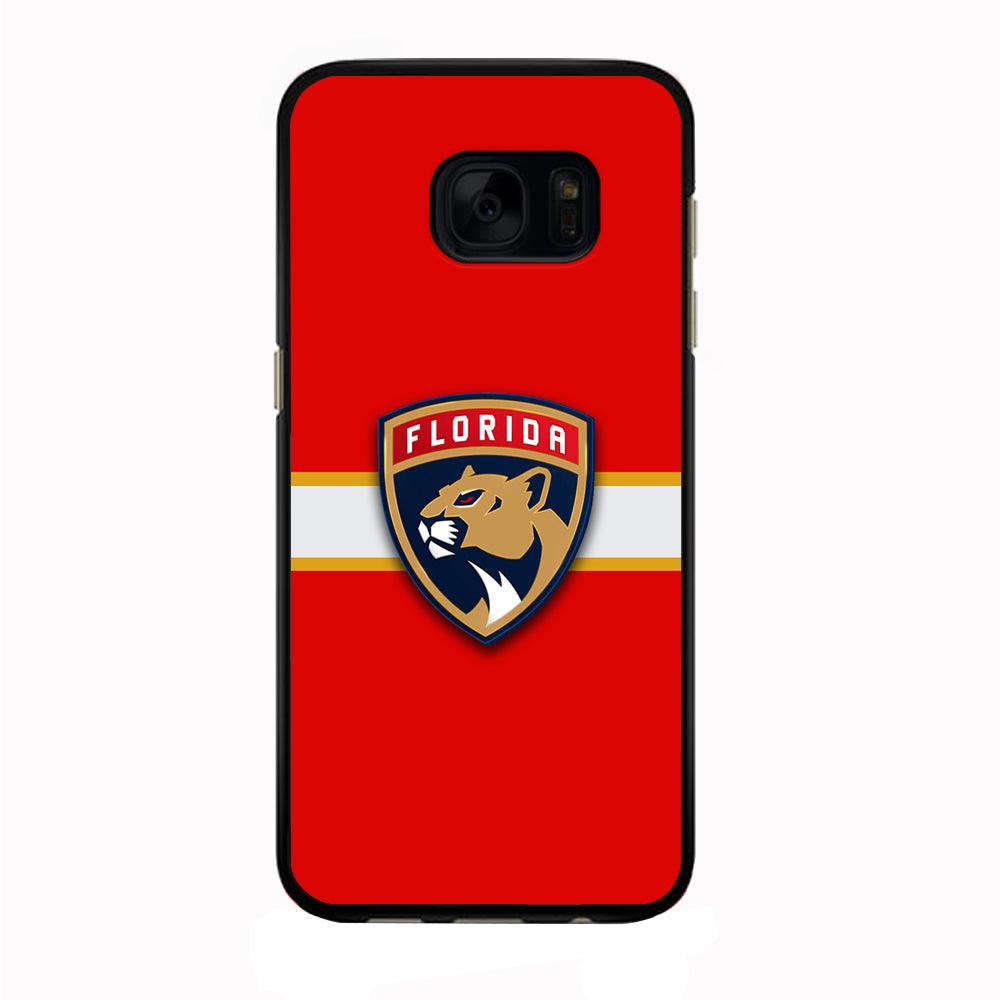 Hockey Florida Panthers NHL 002 Samsung Galaxy S7 Edge Case-Rubber / Black (2D Case)-Xtracase