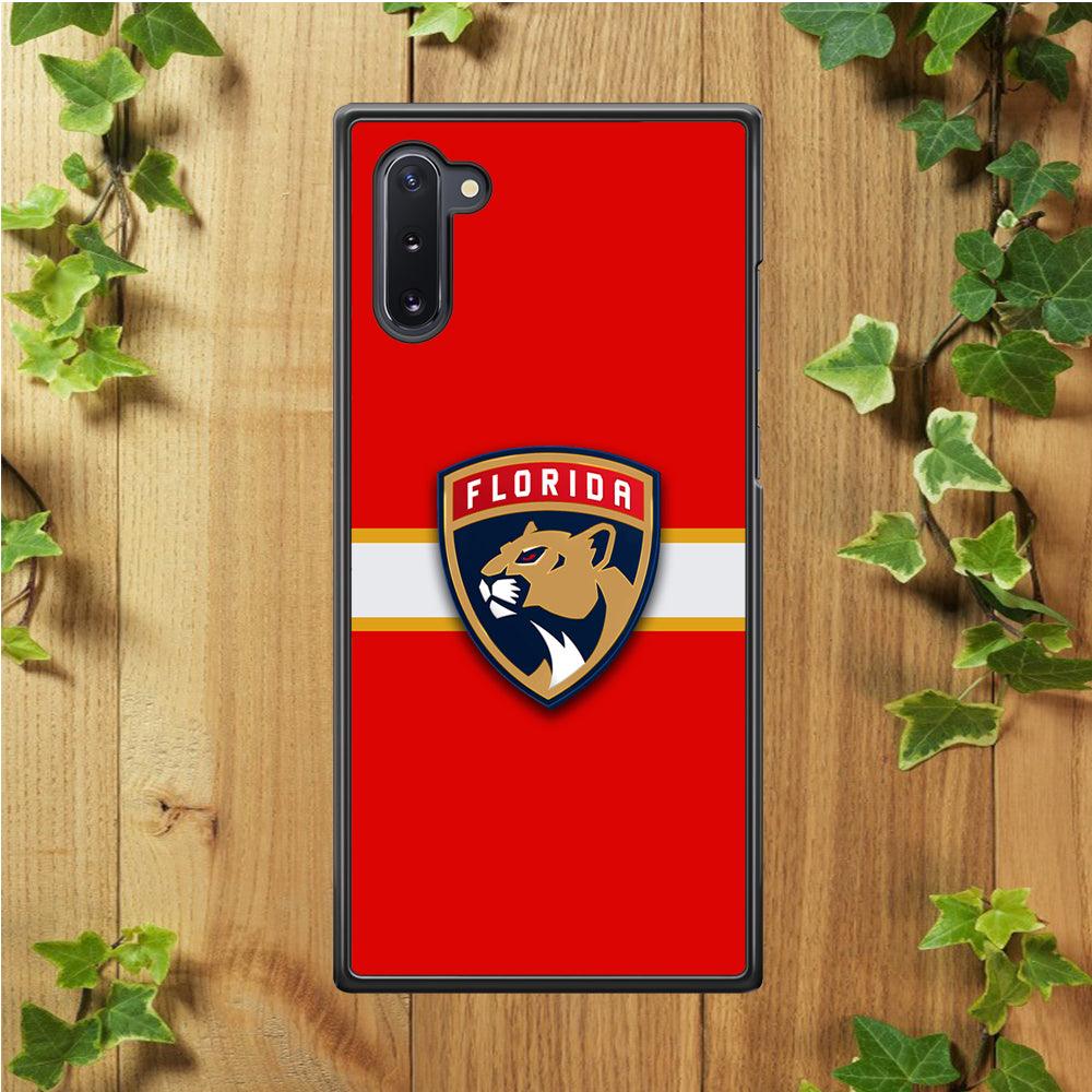 Hockey Florida Panthers NHL 002 Samsung Galaxy Note 10 Case-Rubber / White (2D Case)-Xtracase