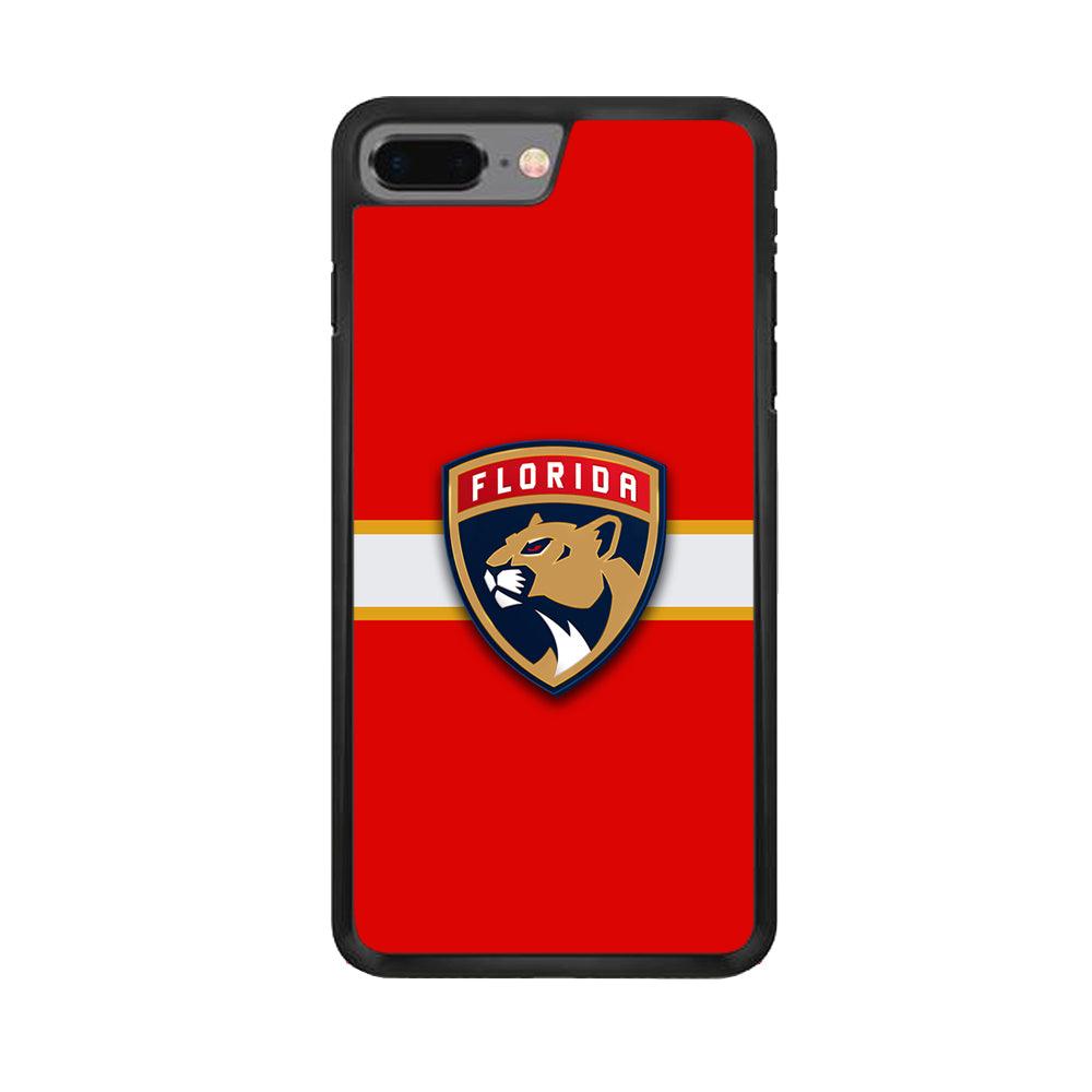 Hockey Florida Panthers NHL 002 iPhone 7 Plus Case-Rubber / Black (2D Case)-Xtracase