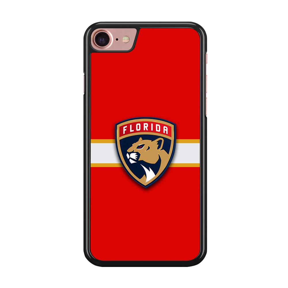 Hockey Florida Panthers NHL 002 iPhone 7 Case-Rubber / Black (2D Case)-Xtracase