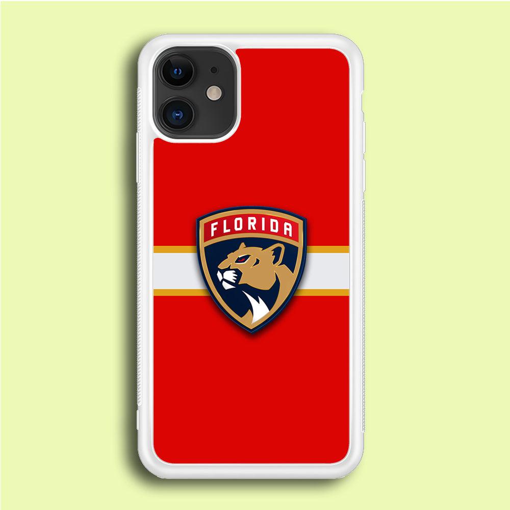 Hockey Florida Panthers NHL 002 iPhone 12 Mini Case-Rubber / White (2D Case)-Xtracase