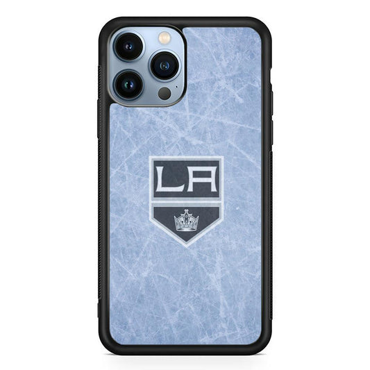 Hockey Los Angeles Kings NHL 001 iPhone 13 Pro Case-Rubber / Black (2D Case)-Xtracase