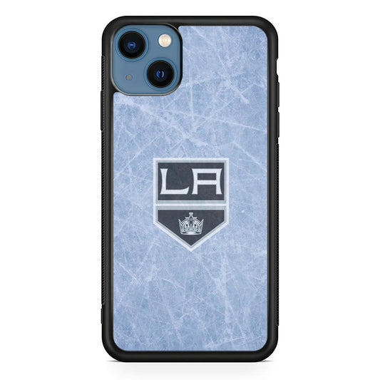 Hockey Los Angeles Kings NHL 001 iPhone 13 Mini Case-Rubber / Black (2D Case)-Xtracase