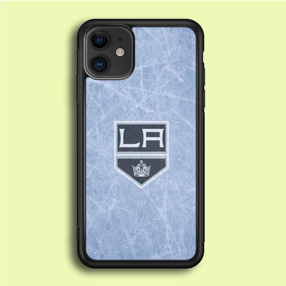 Hockey Los Angeles Kings NHL 001 iPhone 12 Mini Case-Rubber / Black (2D Case)-Xtracase