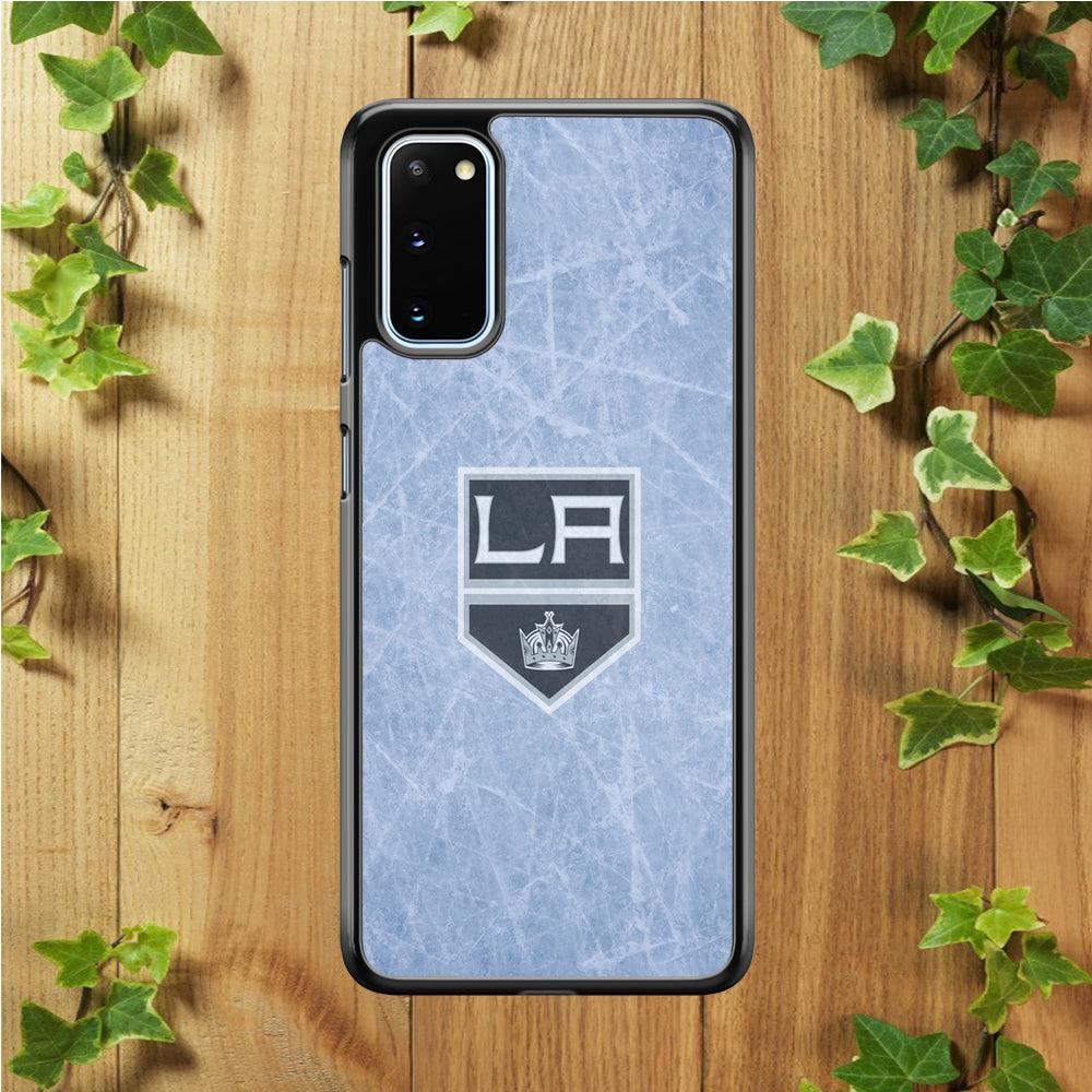 Hockey Los Angeles Kings NHL 001 Samsung Galaxy S20 Case-Rubber / White (2D Case)-Xtracase