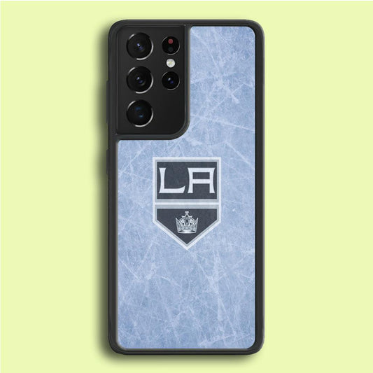 Hockey Los Angeles Kings NHL 001 Samsung Galaxy S21 Ultra Case-Rubber / Black (2D Case)-Xtracase
