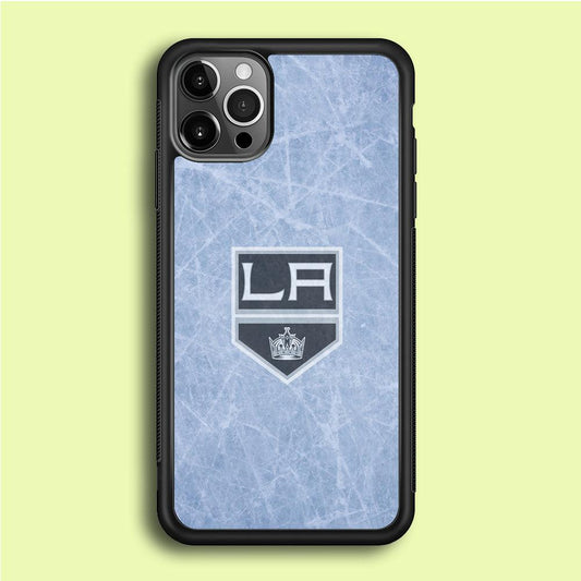 Hockey Los Angeles Kings NHL 001 iPhone 12 Pro Case-Rubber / Black (2D Case)-Xtracase