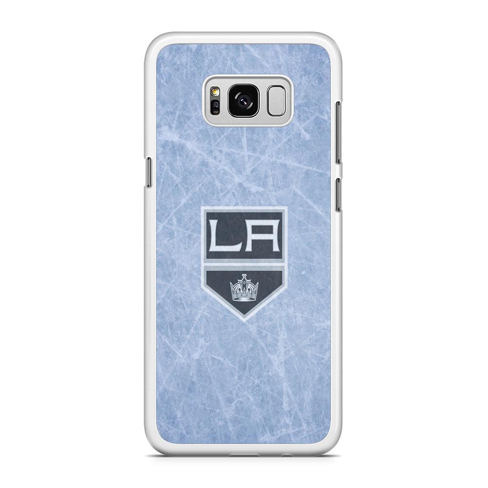 Hockey Los Angeles Kings NHL 001 Samsung Galaxy S8 Case-Rubber / White (2D Case)-Xtracase