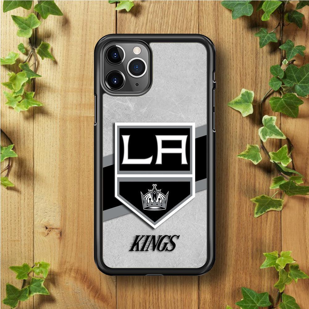 Hockey Los Angeles Kings NHL 002 iPhone 11 Pro Case-Rubber / Black (2D Case)-Xtracase