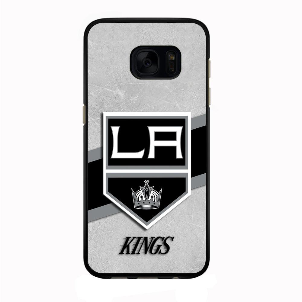 Hockey Los Angeles Kings NHL 002 Samsung Galaxy S7 Edge Case-Rubber / Black (2D Case)-Xtracase
