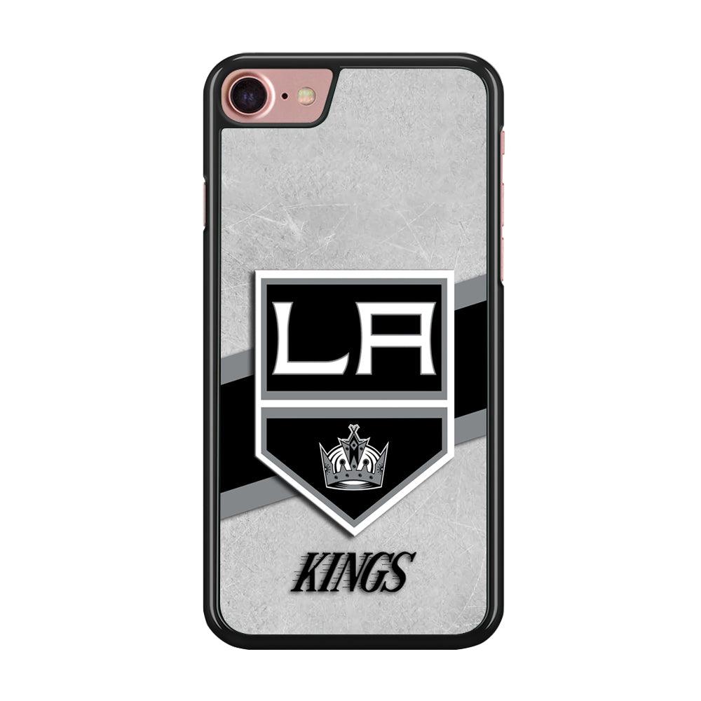 Hockey Los Angeles Kings NHL 002 iPhone SE 2020 Case-Rubber / Black (2D Case)-Xtracase