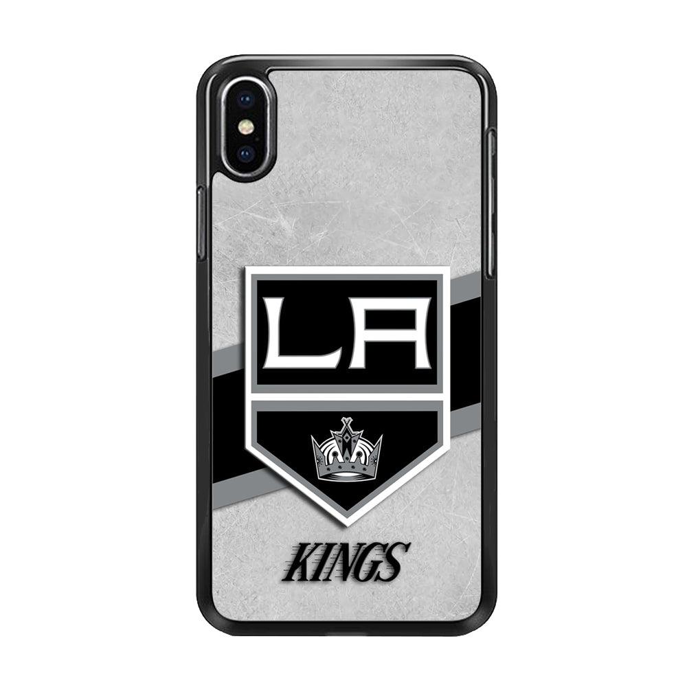 Hockey Los Angeles Kings NHL 002 iPhone Xs Max Case-Rubber / Black (2D Case)-Xtracase