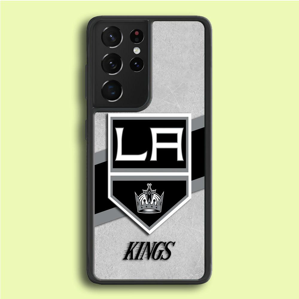 Hockey Los Angeles Kings NHL 002 Samsung Galaxy S21 Ultra Case-Rubber / Black (2D Case)-Xtracase