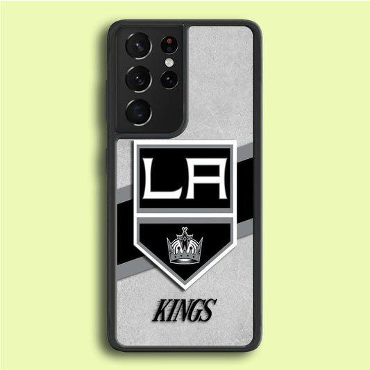 Hockey Los Angeles Kings NHL 002 Samsung Galaxy S21 Ultra Case-Rubber / Black (2D Case)-Xtracase