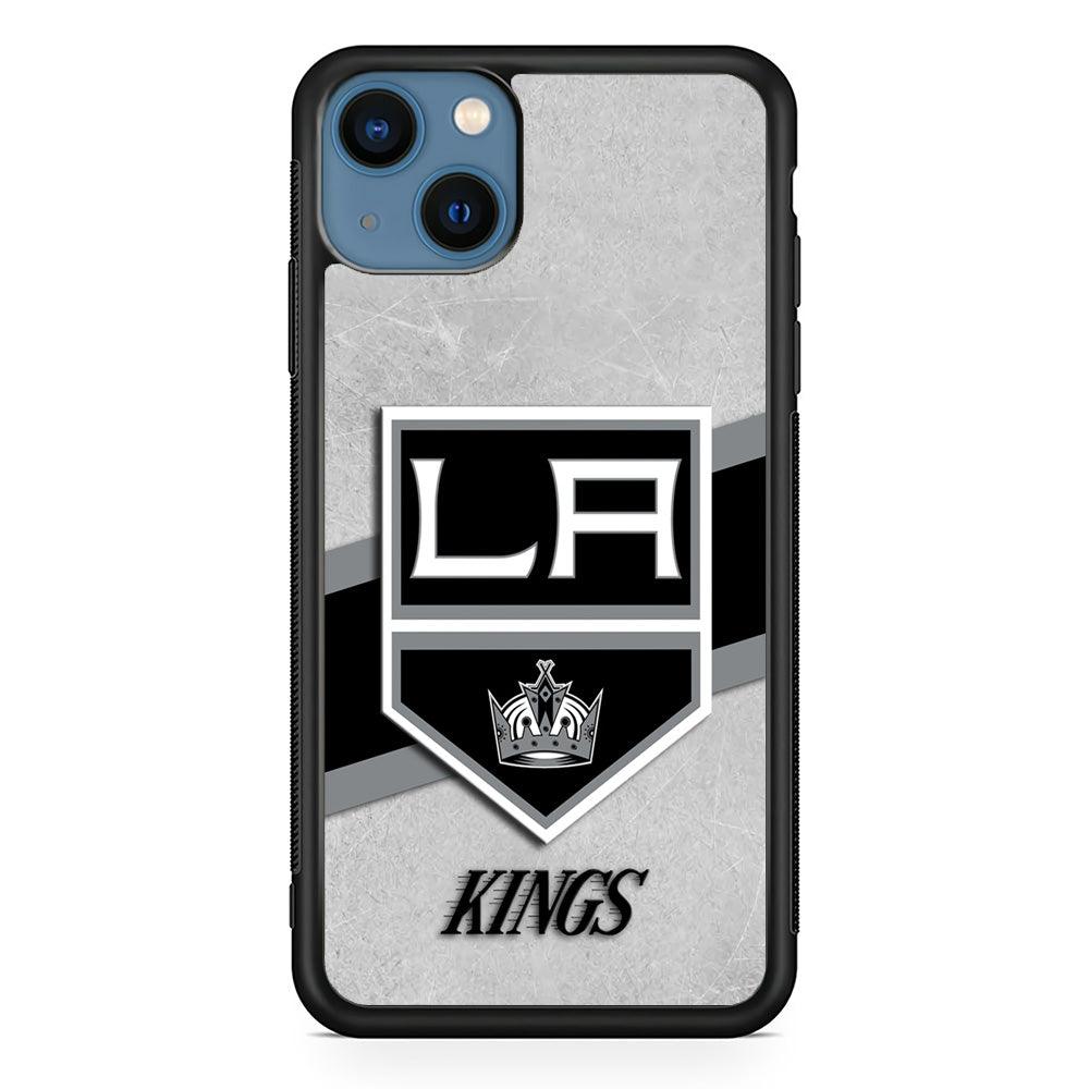 Hockey Los Angeles Kings NHL 002 iPhone 13 Case-Rubber / Black (2D Case)-Xtracase