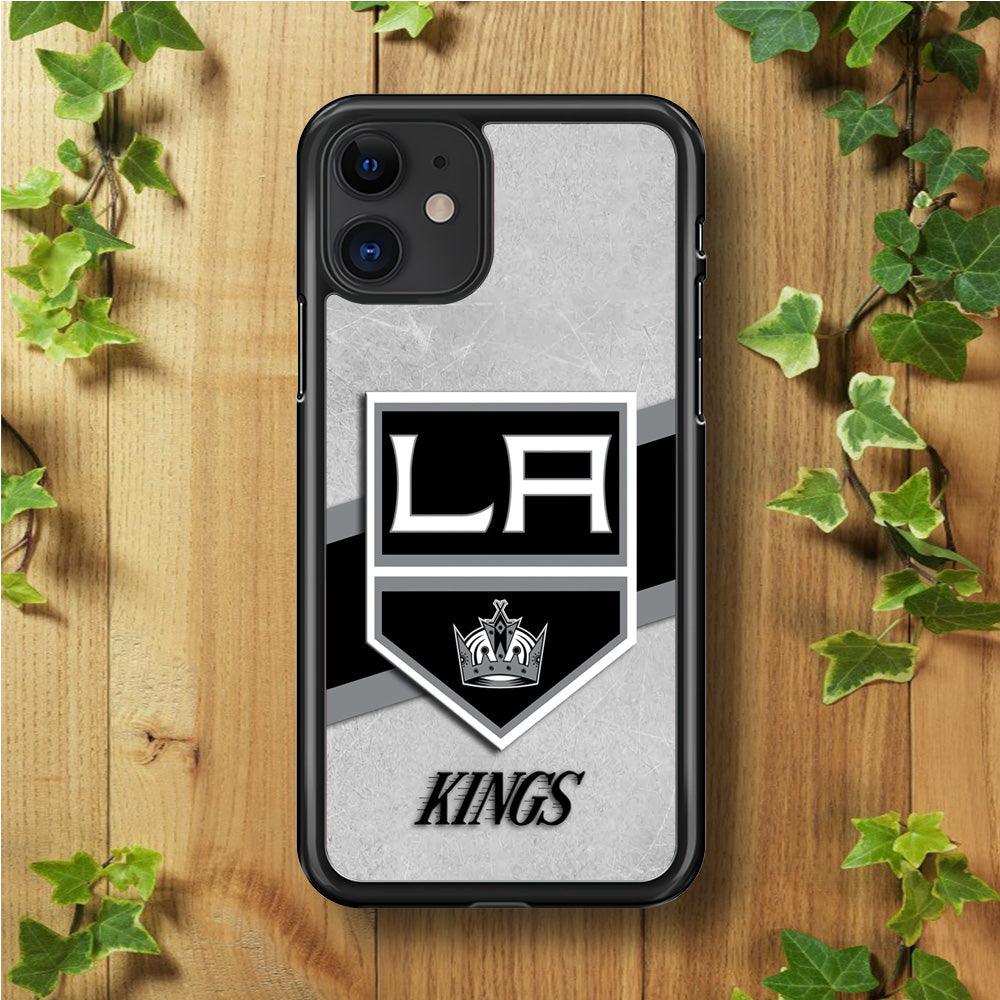 Hockey Los Angeles Kings NHL 002 iPhone 11 Case-Rubber / Black (2D Case)-Xtracase