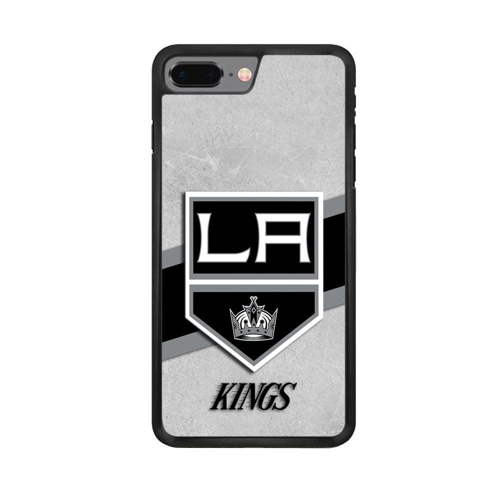 Hockey Los Angeles Kings NHL 002 iPhone 8 Plus Case-Rubber / Black (2D Case)-Xtracase